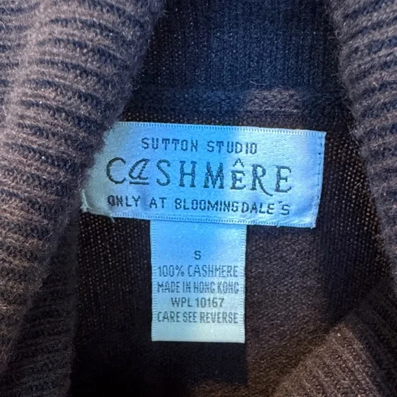 Sutton Studio Bloomingdale’s Brown Cashmere Sweater small good condition - Picture 2 of 3